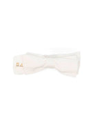 Fascia per capelli per neonata Balmain Kids bianca con dettaglio logo oro BZ0004 Z3672 102OR BALMAIN KIDS 