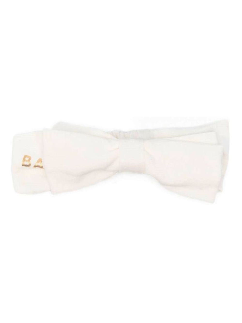 Fascia per capelli per neonata Balmain Kids bianca con dettaglio logo oro BZ0004 Z3672 102OR BALMAIN KIDS 