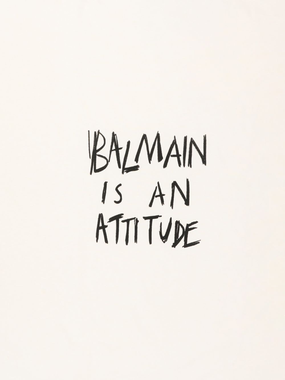Coperta per neonati Balmain Kids bianca con scritta "Balmain is an attitude" sul davanti BZ0310 Z3672 102NE BALMAIN KIDS 