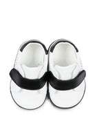 Sneakers per neonati Balmain Kids bianche e nere con logo sul davanti BZ0336 Y0051 100NE BALMAIN KIDS 