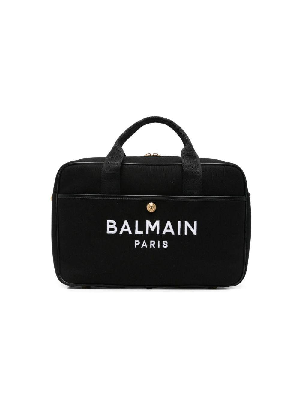 Borsa fasciatoio per neonati Balmain Kids nera con logo sul davanti BZ0508 Z0042 930BC BALMAIN KIDS 