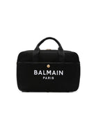 Borsa fasciatoio per neonati Balmain Kids nera con logo sul davanti BZ0508 Z0042 930BC BALMAIN KIDS 