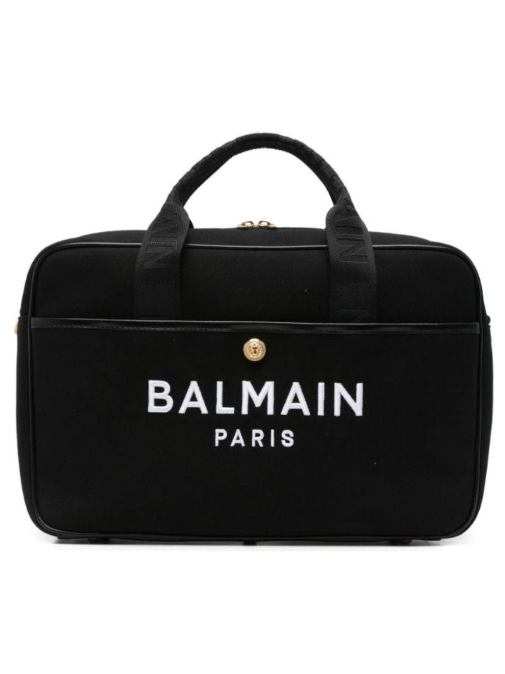 Borsa fasciatoio per neonati Balmain Kids nera con logo sul davanti BZ0508 Z0042 930BC BALMAIN KIDS 