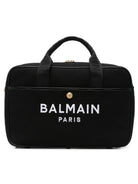 Borsa fasciatoio per neonati Balmain Kids nera con logo sul davanti BZ0508 Z0042 930BC BALMAIN KIDS 