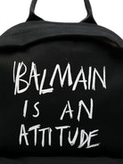 Zaino per bambini Balmain Kids nero con stampa grafica sul davanti BZ0I26 Z0042 930 BALMAIN KIDS 