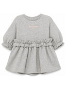 Abito per neonata Balmain Kids grigio con logo sul davanti BZ1050 Z3188 806RS BALMAIN KIDS 