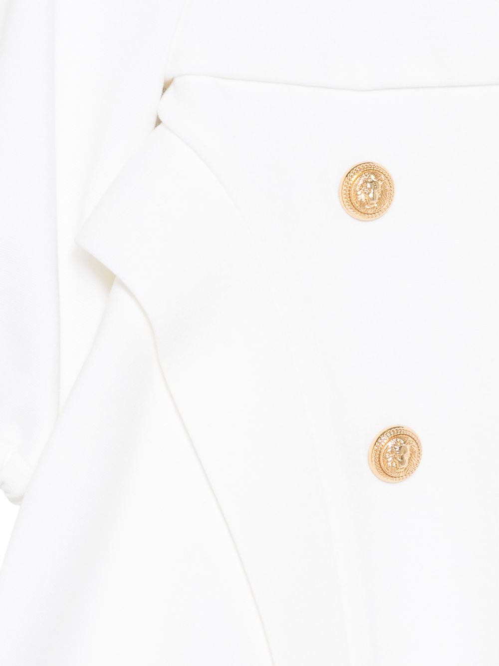 Abito per neonata Balmain Kids bianco con dettaglio bottoni color oro BZ1100 J0371 100OR BALMAIN KIDS 