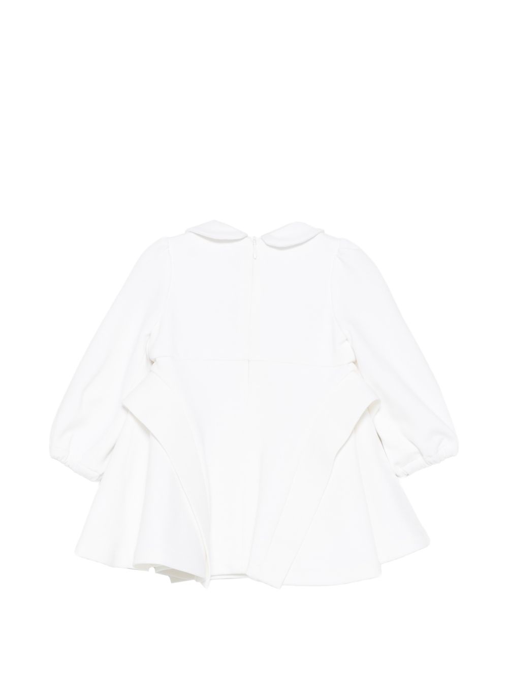 Abito per neonata Balmain Kids bianco con dettaglio bottoni color oro BZ1100 J0371 100OR BALMAIN KIDS 