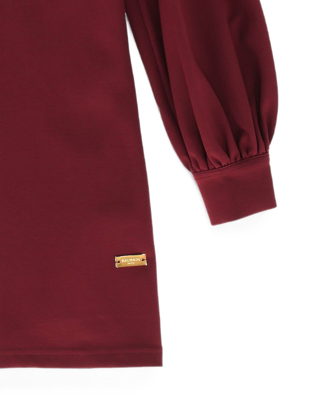 Abito per bambina Balmain Kids rosso con placca logo color oro BZ1B00 J0371 530OR BALMAIN KIDS 