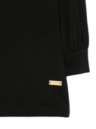 Abito per bambina Balmain Kids nero con placca con logo sul davanti BZ1B00 J0371 930OR BALMAIN KIDS 