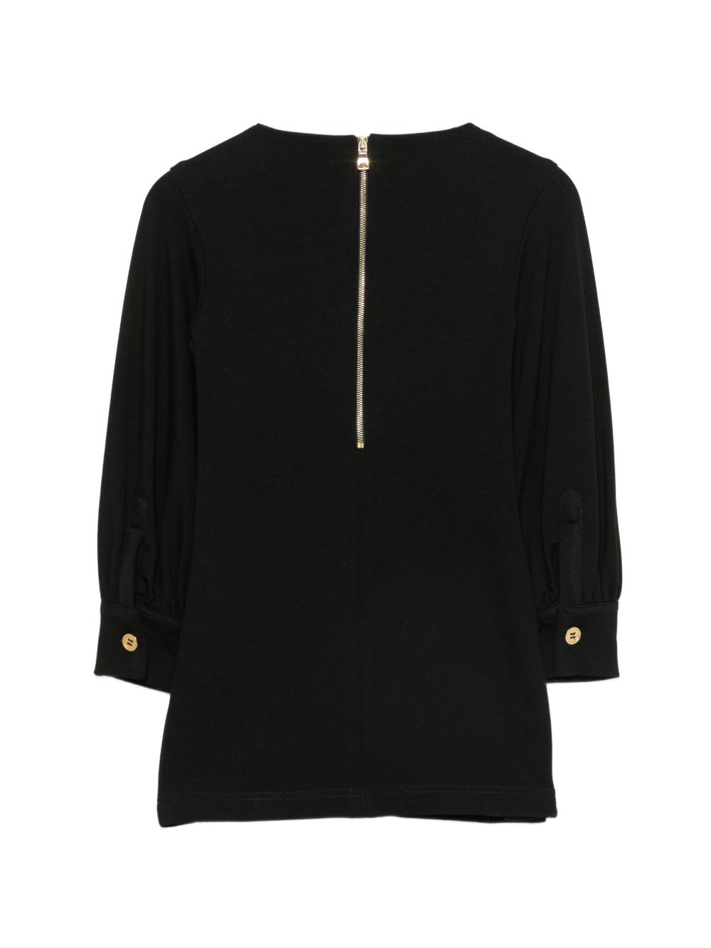Abito per bambina Balmain Kids nero con placca con logo sul davanti BZ1B00 J0371 930OR BALMAIN KIDS 