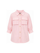 Abito per bambina Balmain Kids rosa con colletto classico BZ1B10 I0196 50HOR BALMAIN KIDS 