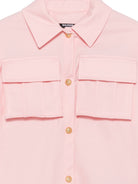Abito per bambina Balmain Kids rosa con colletto classico BZ1B10 I0196 50HOR BALMAIN KIDS 