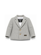 Blazer per neonato Balmain Kids grigio con revers a punta BZ2514 I0341 806OR BALMAIN KIDS 