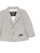 Blazer per neonato Balmain Kids grigio con revers a punta BZ2514 I0341 806OR BALMAIN KIDS 