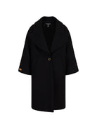 Cappotto per bambina Balmain Kids nero con revers oversize BZ2A40 E0169 930OR BALMAIN KIDS 