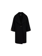 Cappotto per bambina Balmain Kids nero con revers oversize BZ2A40 E0169 930OR BALMAIN KIDS 