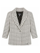 Blazer per bambina Balmain Kids bianco e nero con design in tweed BZ2A94 E0253 102AG BALMAIN KIDS 