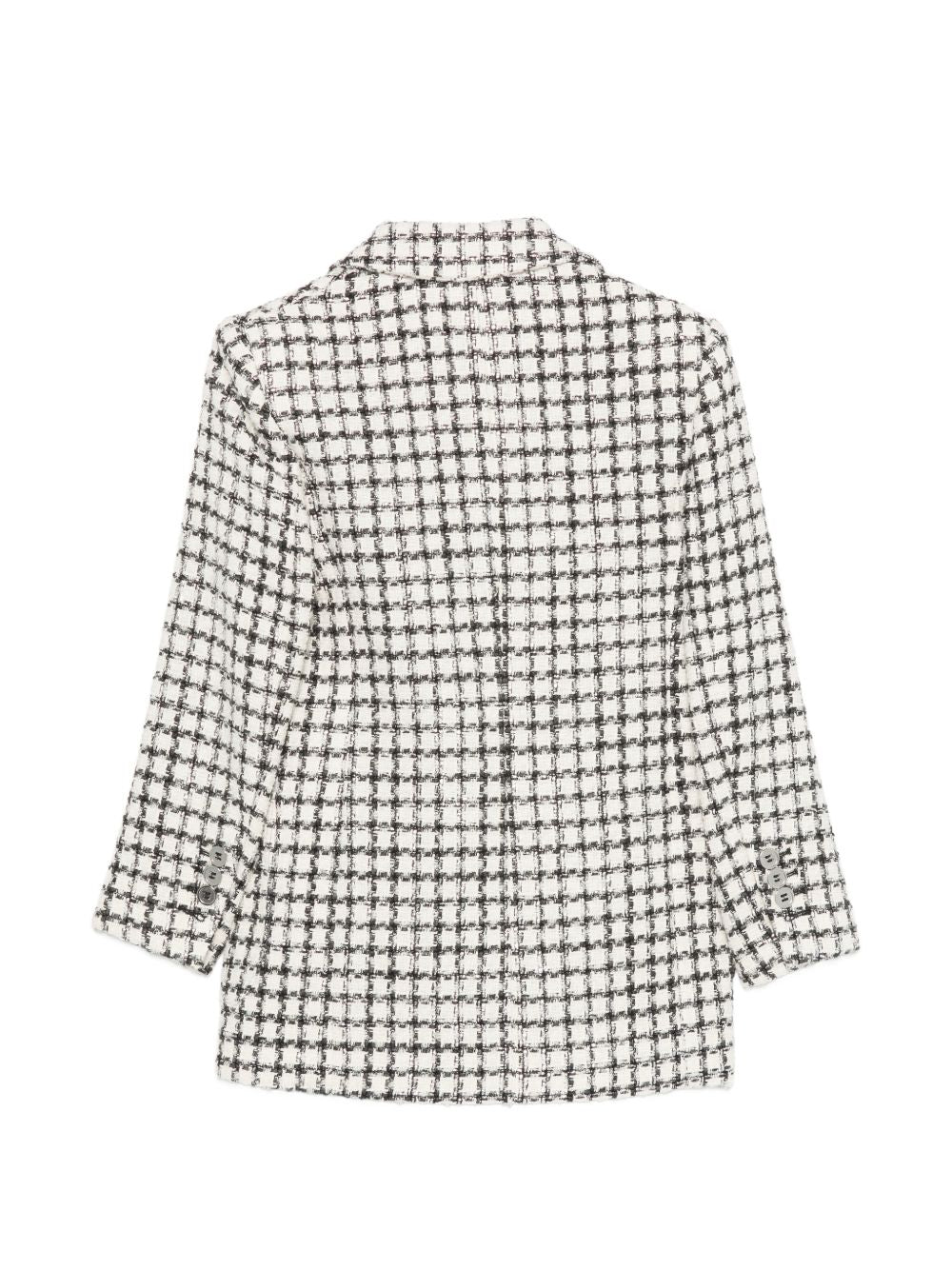 Blazer per bambina Balmain Kids bianco e nero con design in tweed BZ2A94 E0253 102AG BALMAIN KIDS 