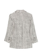 Blazer per bambina Balmain Kids bianco e nero con design in tweed BZ2A94 E0253 102AG BALMAIN KIDS 