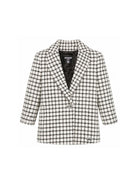 Blazer per bambina Balmain Kids bianco e nero con design in tweed BZ2A94 E0253 102AG BALMAIN KIDS 