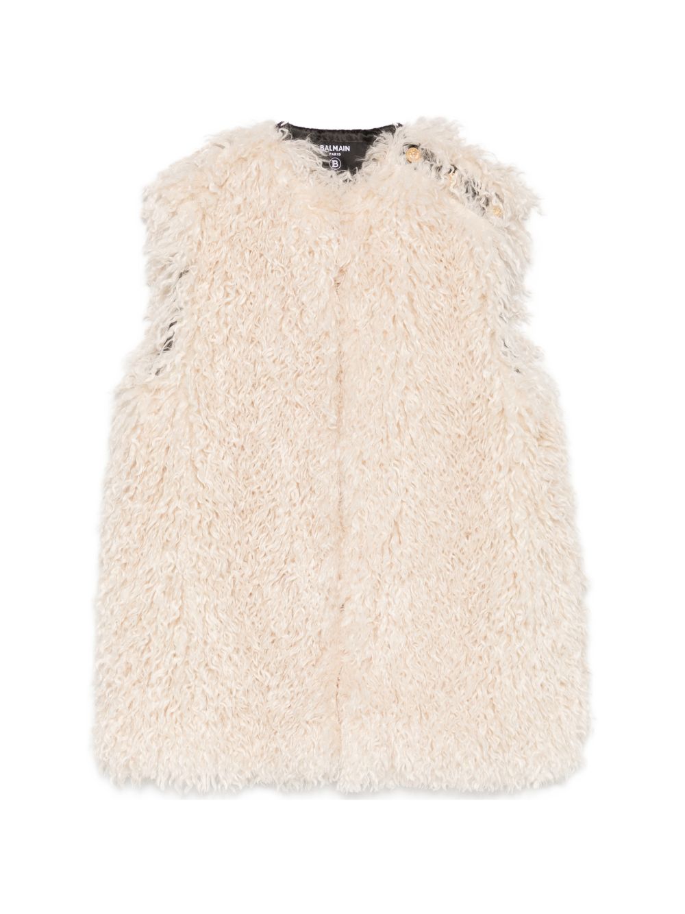 Giubbino per bambina Balmain Kids bianco sporco in pelliccia BZ2B12 H0081 102OR BALMAIN KIDS 