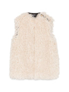 Giubbino per bambina Balmain Kids bianco sporco in pelliccia BZ2B12 H0081 102OR BALMAIN KIDS 
