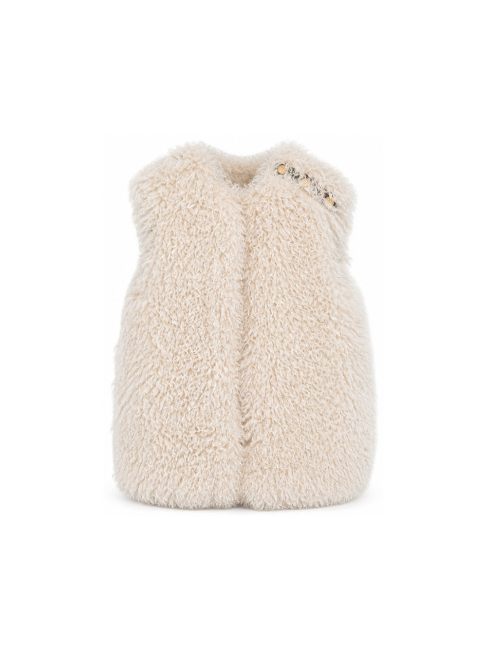 Giubbino per bambina Balmain Kids bianco sporco in pelliccia BZ2B12 H0081 102OR BALMAIN KIDS 
