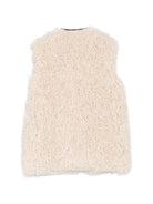 Giubbino per bambina Balmain Kids bianco sporco in pelliccia BZ2B12 H0081 102OR BALMAIN KIDS 