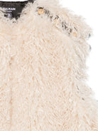 Giubbino per bambina Balmain Kids bianco sporco in pelliccia BZ2B12 H0081 102OR BALMAIN KIDS 