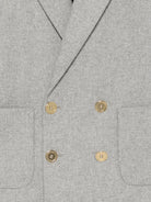 Cappotto per bambino Balmain Kids grigio con revers a punta BZ2H24 I0341 806OR BALMAIN KIDS 