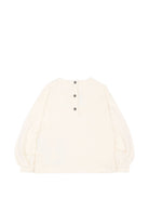 Felpa per neonato Balmain Kids bianca avorio con stampa logo sul davanti BZ4010 Z3183 102NE BALMAIN KIDS 