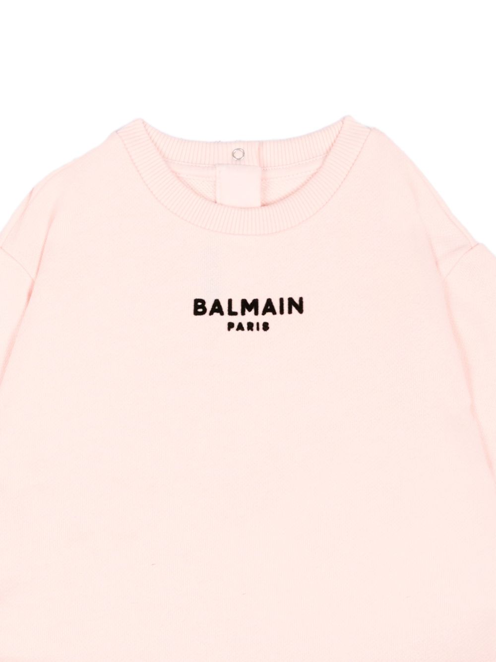 Felpa per neonata Balmain Kids rosa con stampa grafica sul davanti BZ4010 Z3183 508NE BALMAIN KIDS 