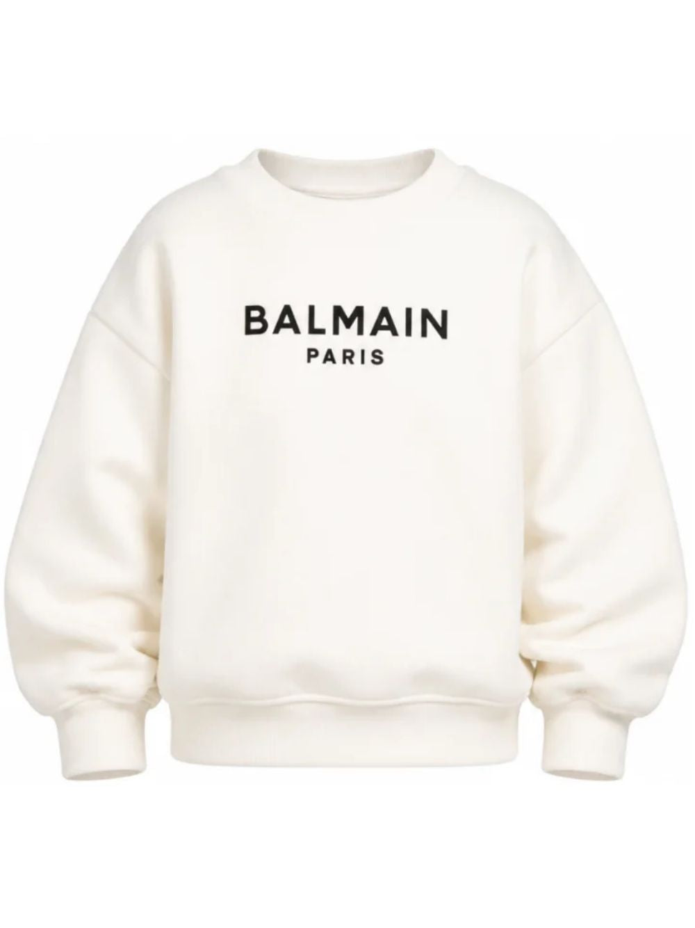 Felpa per bambini Balmain Kids bianca con logo stampato sul davanti BZ4A50 Z3728 102NE BALMAIN KIDS 