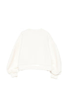 Felpa per bambini Balmain Kids bianca con logo stampato sul davanti BZ4A50 Z3728 102NE BALMAIN KIDS 
