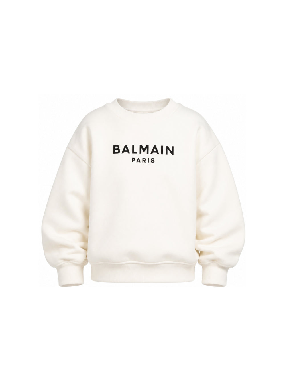 Felpa per bambini Balmain Kids bianca con logo stampato sul davanti BZ4A50 Z3728 102NE BALMAIN KIDS 