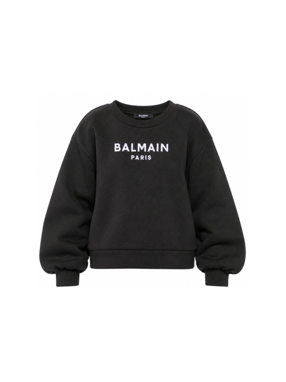 Felpa per bambina Balmain Kids nera con logo sul davanti BZ4A50 Z3728 930BC BALMAIN KIDS 