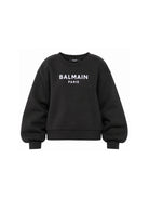 Felpa per bambina Balmain Kids nera con logo sul davanti BZ4A50 Z3728 930BC BALMAIN KIDS 