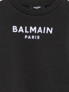 Felpa per bambina Balmain Kids nera con logo sul davanti BZ4A50 Z3728 930BC BALMAIN KIDS 