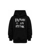 Felpa per bambino Balmain Kids nera con stampa slogan BZ4H00 Z3183 930BC BALMAIN KIDS 