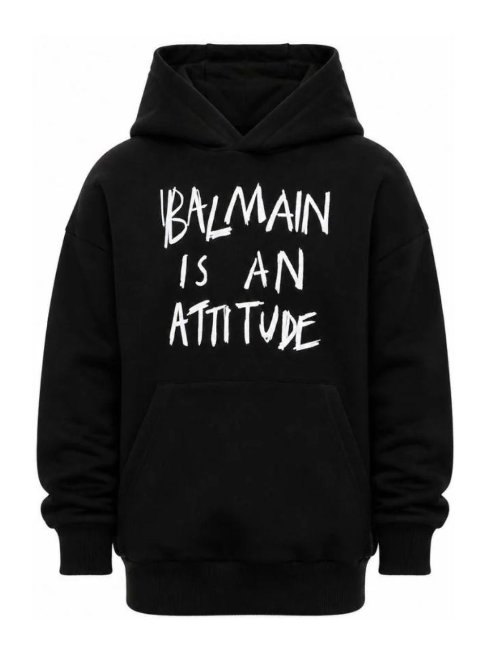 Felpa per bambino Balmain Kids nera con stampa slogan BZ4H00 Z3183 930BC BALMAIN KIDS 