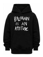 Felpa per bambino Balmain Kids nera con stampa slogan BZ4H00 Z3183 930BC BALMAIN KIDS 