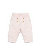 Leggings per neonata Balmain Kids rosa con bottoni color oro BZ6020 Z3183 508OR BALMAIN KIDS 