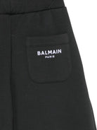 Pantaloni per bambina Balmain Kids neri con logo sul retro BZ6A80 Z3728 930BC BALMAIN KIDS 