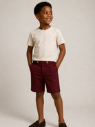 Shorts per bambino Balmain Kids rossi con vita elasticizzata BZ6A99 J0371 530OR BALMAIN KIDS 