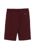 Shorts per bambino Balmain Kids rossi con vita elasticizzata BZ6A99 J0371 530OR BALMAIN KIDS 