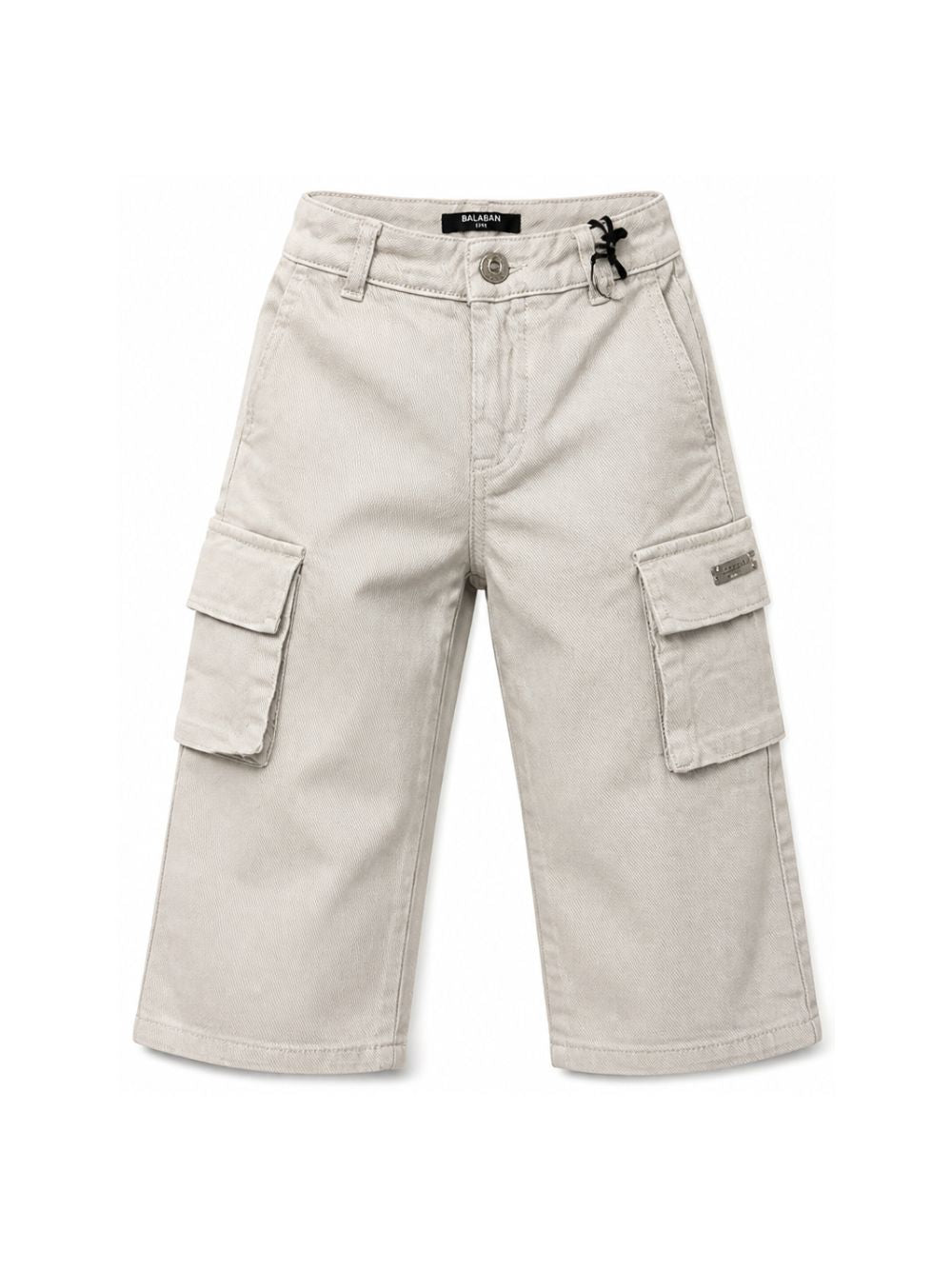 Pantaloni per bambino Balmain Kids grigi con tasche cargo sul davanti BZ6L40 Z3702 902AG BALMAIN KIDS 