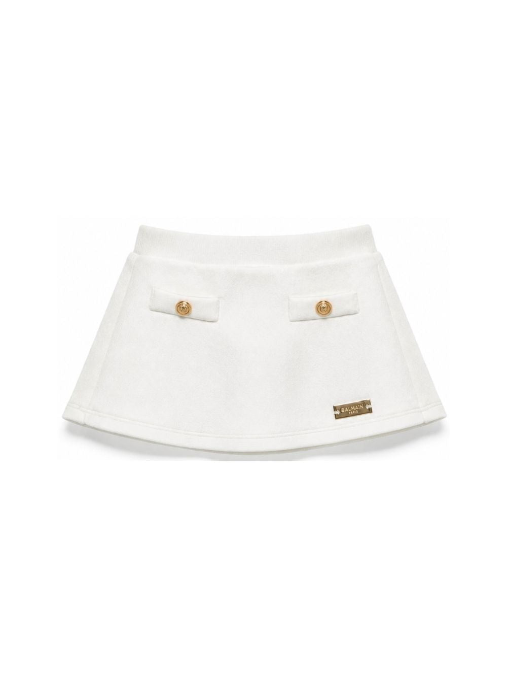 Gonna per neonata Balmain Kids bianca con bottoni decorativi BZ7011 Z3183 102 BALMAIN KIDS 