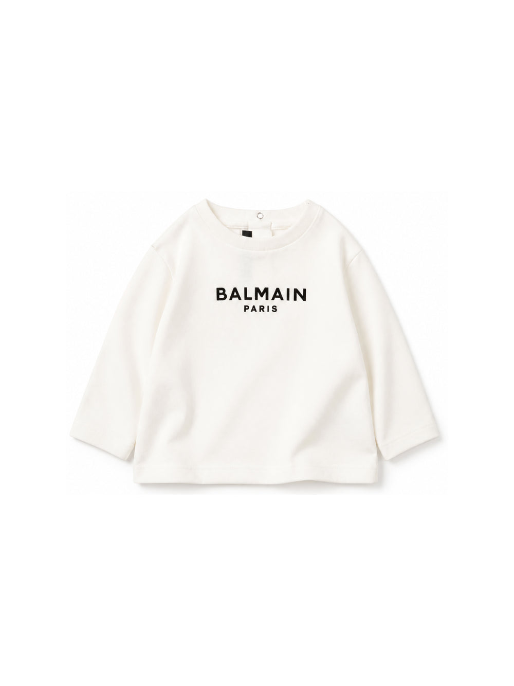 T-shirt per neonati Balmain Kids bianca con stampa logo BZ8310 Z3672 102NE BALMAIN KIDS 