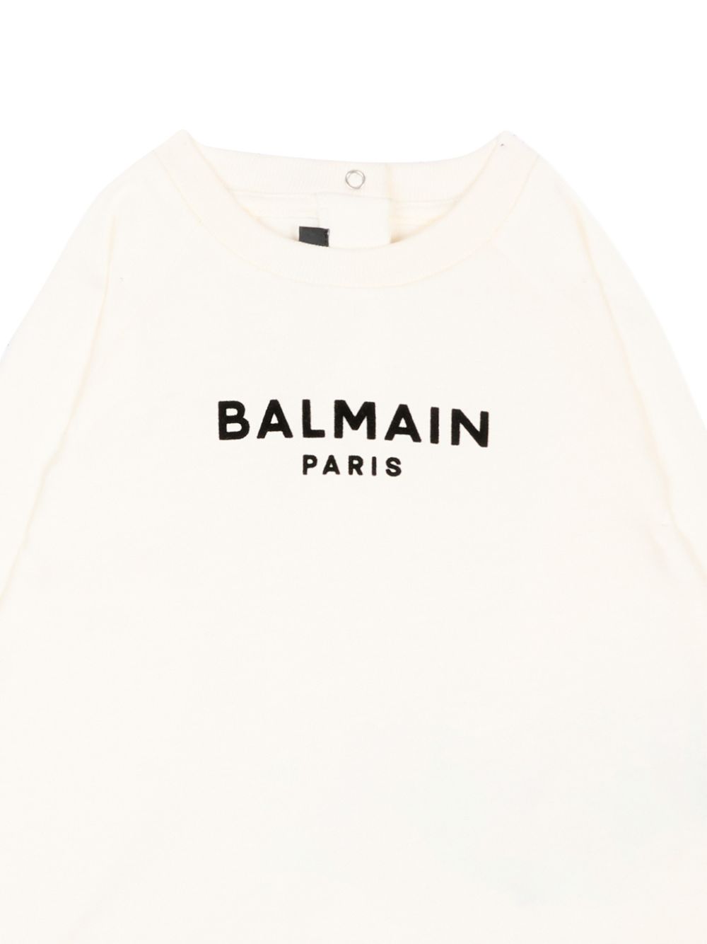T-shirt per neonati Balmain Kids bianca con stampa logo BZ8310 Z3672 102NE BALMAIN KIDS 